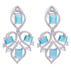 Aqua Crescent | Premium CZ Crystal Necklace Set