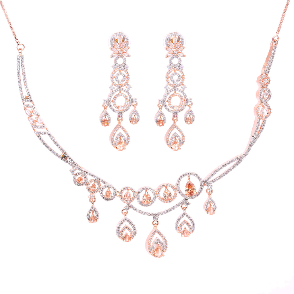 Lunar Lumia | Premium CZ Crystal Necklace Set
