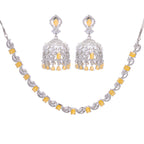 Lustrous Whisper | Premium CZ Crystal Necklace Set
