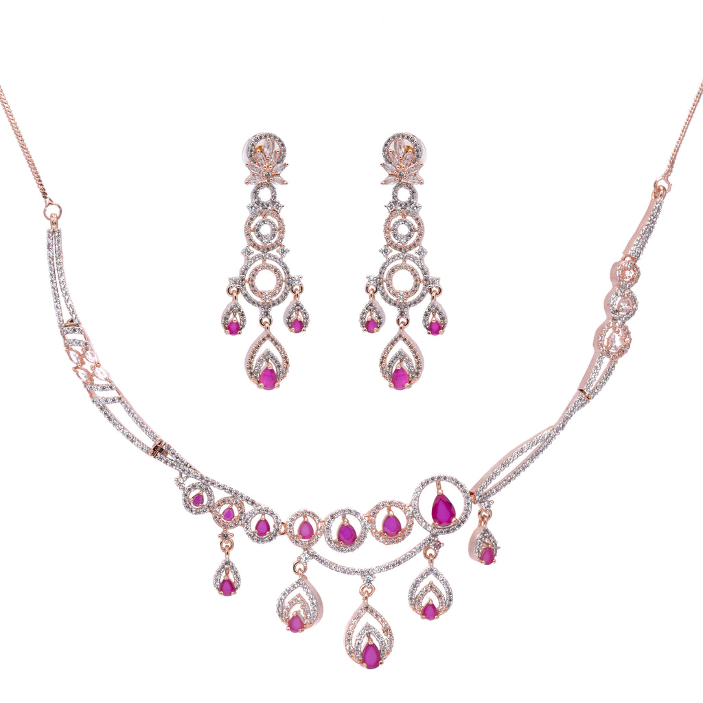 Lunar Lumia | Premium CZ Crystal Necklace Set