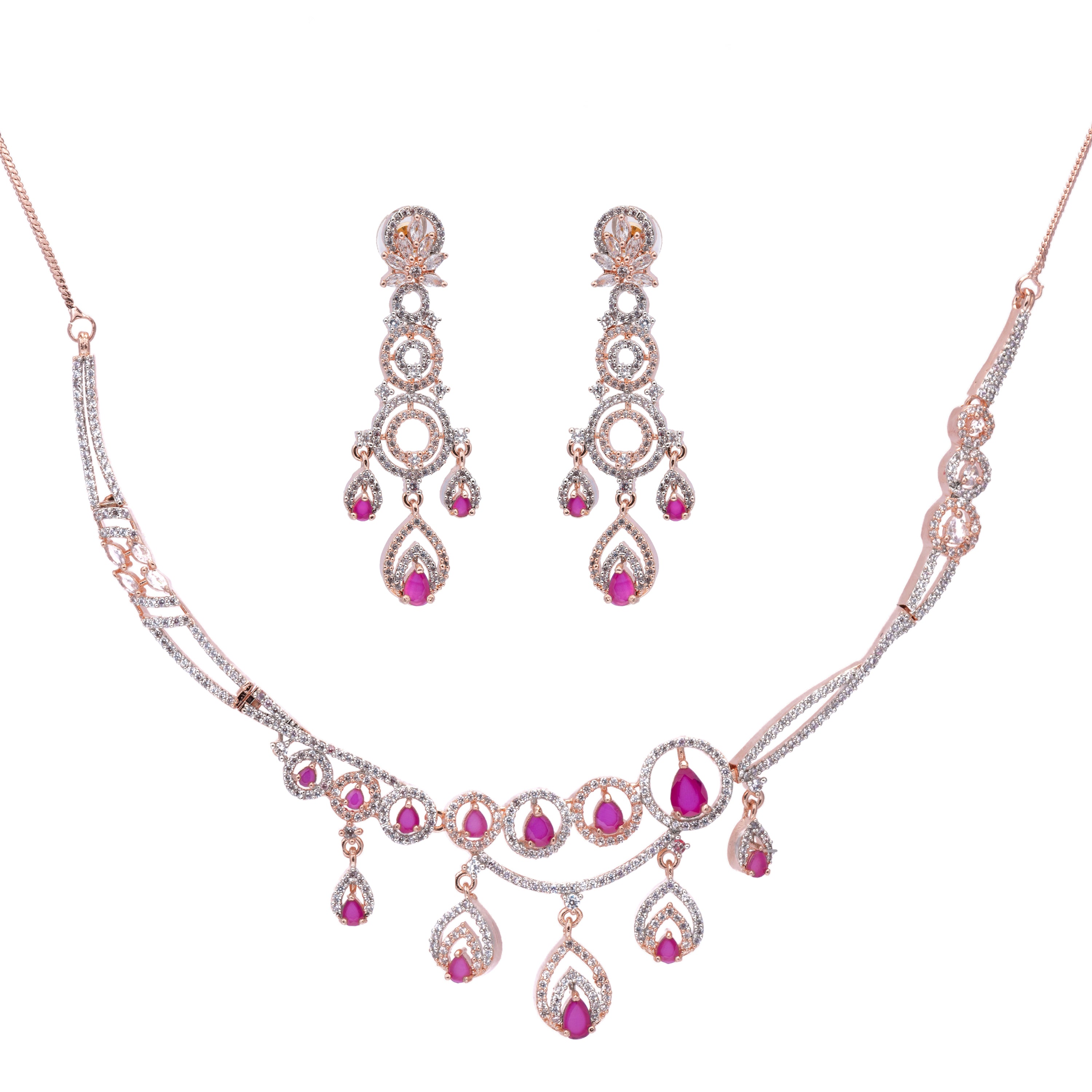 Lunar Lumia | Premium CZ Crystal Necklace Set