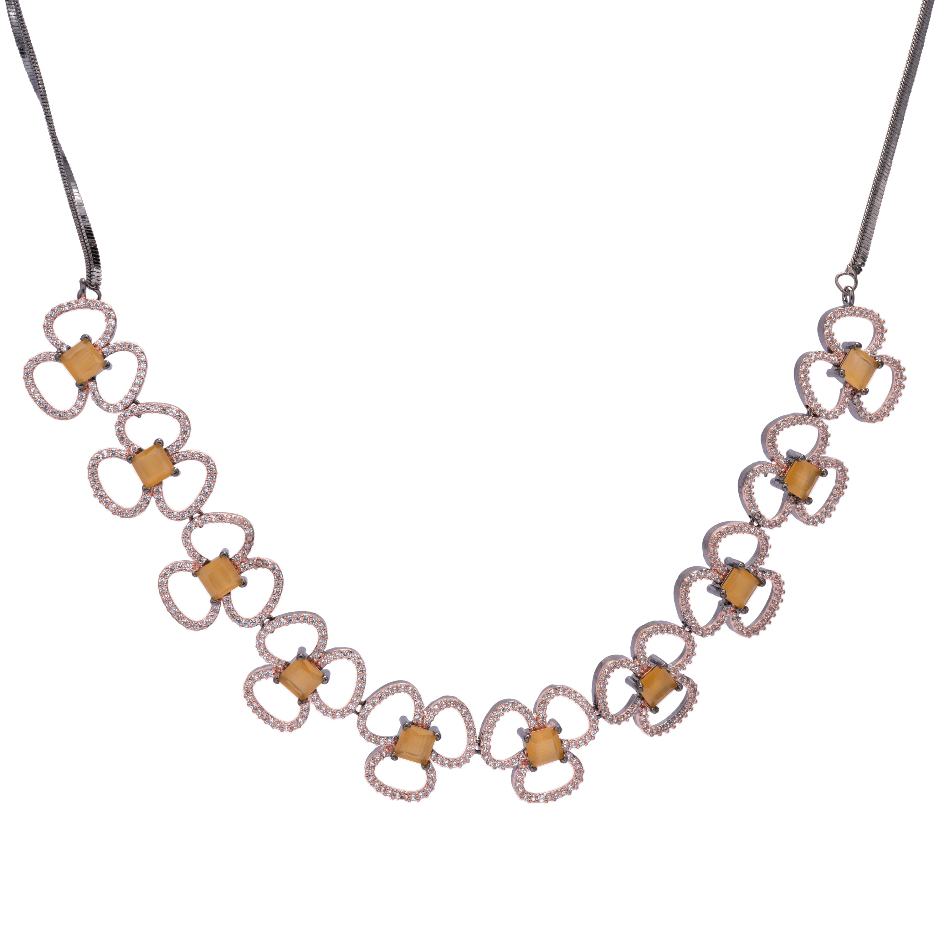 Imperial Floric | Premium CZ Crystal Necklace Set