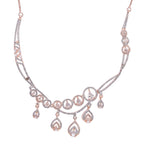 Lunar Lumia | Rose Rhapsody | Premium CZ Crystal Necklace Set