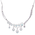 Lunar Lumia | Aquamarine | Premium CZ Crystal Necklace Set