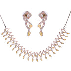 Blackgold Sculpted | Premium CZ Crystal Necklace Set