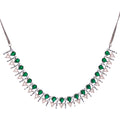 Aetherial Emerald Weave | Premium CZ Crystal Necklace Set