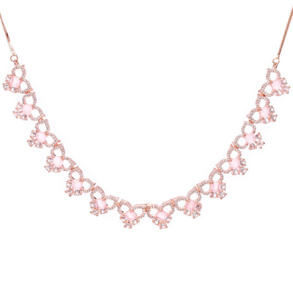 Willowfire | Rose Rhapsody | Premium CZ Crystal Necklace Set