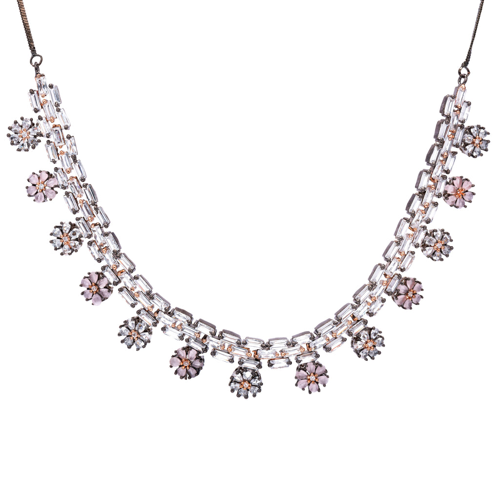 Lunar Cross | Noire | Premium CZ Crystal Necklace Set