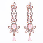 Blushing Pink Rose | Premium CZ Crystal Necklace Set