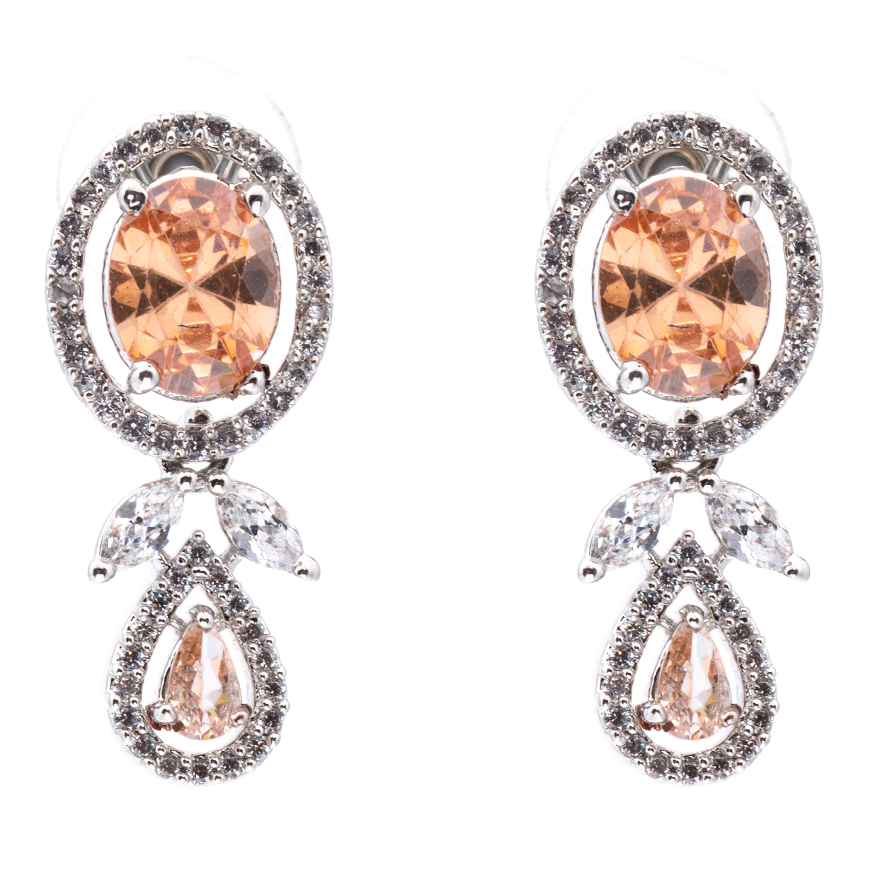 Sunkissed Champagne | Luxury CZ Crystal Necklace Set