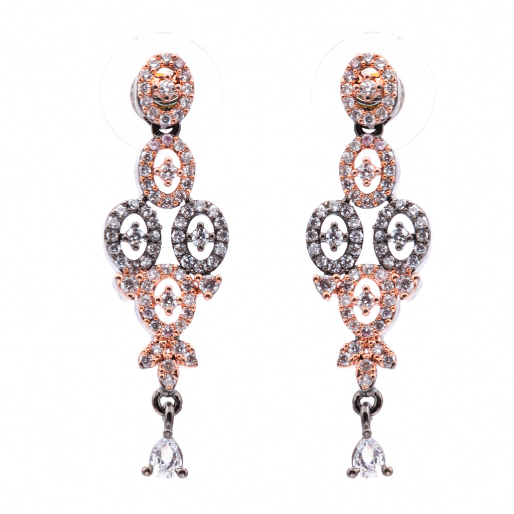 Black Rose Reverie | Premium CZ Crystal Necklace Set