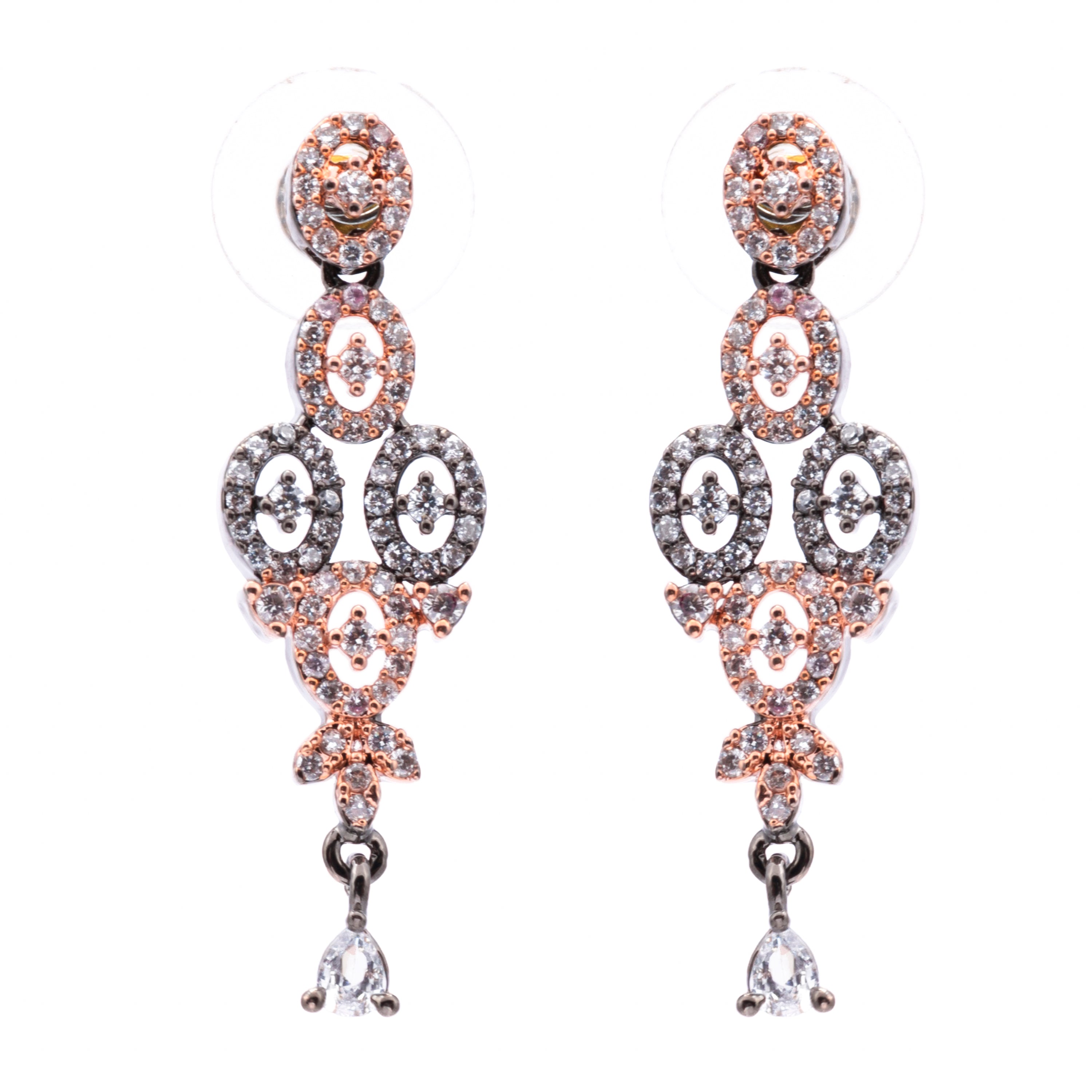 Black Rose Reverie | Premium CZ Crystal Necklace Set