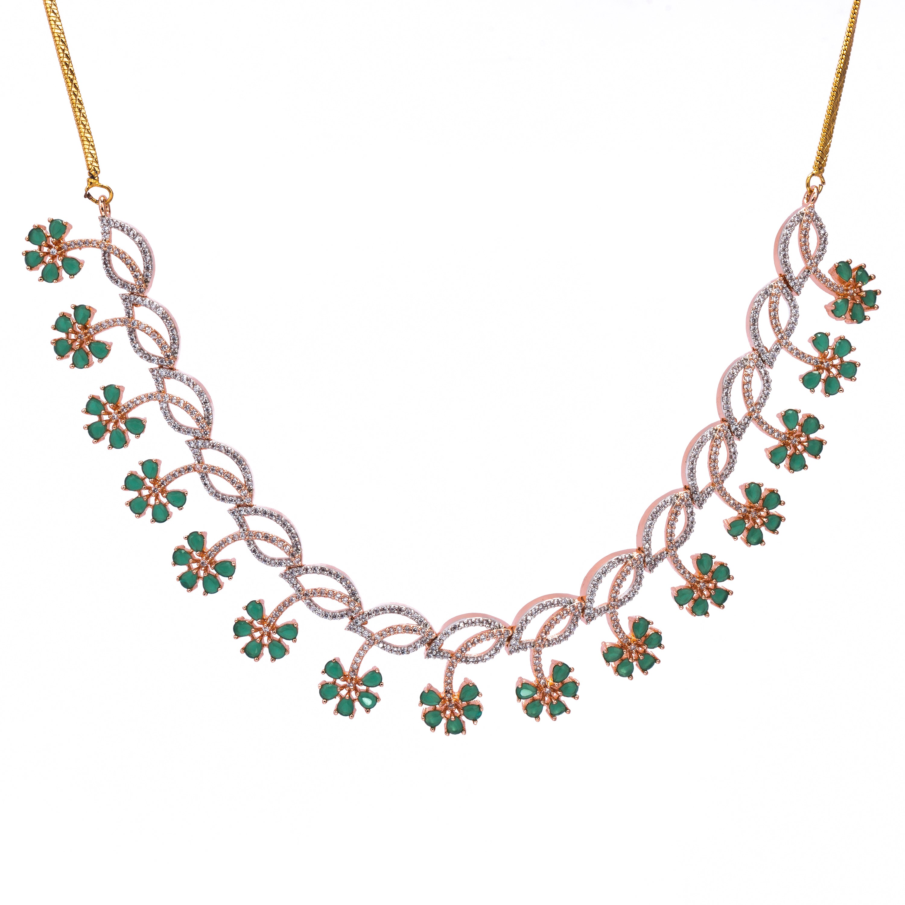 Emerald Age Drop | Premium CZ Crystal Necklace Set