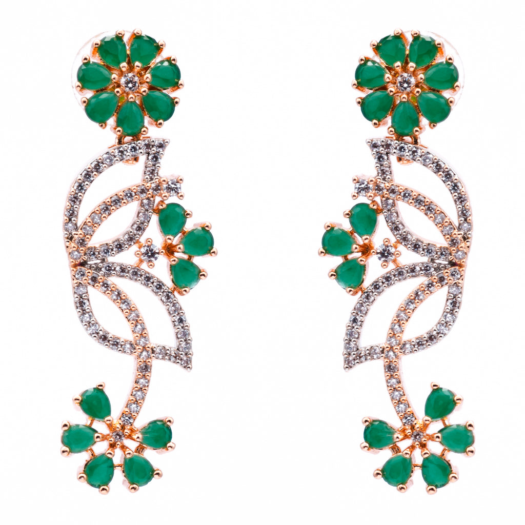 Emerald Age Drop | Premium CZ Crystal Necklace Set