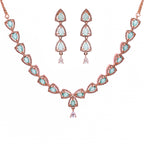 Rose Fire | Premium CZ Crystal Necklace Set