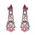 Black Rosy Serenity | Premium CZ Crystal Necklace Set