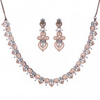 Black Gold Charmer | Premium CZ Crystal Necklace Set