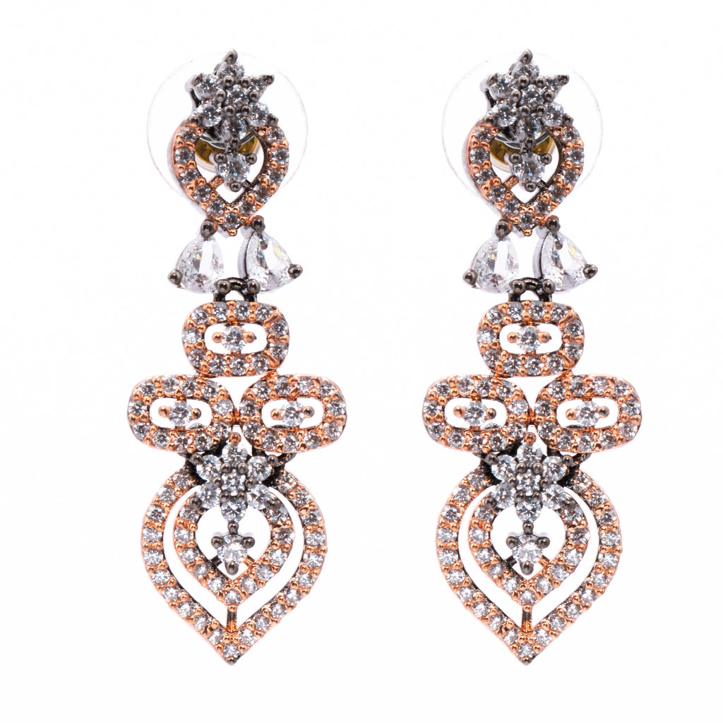 Black Gold Charmer | Premium CZ Crystal Necklace Set