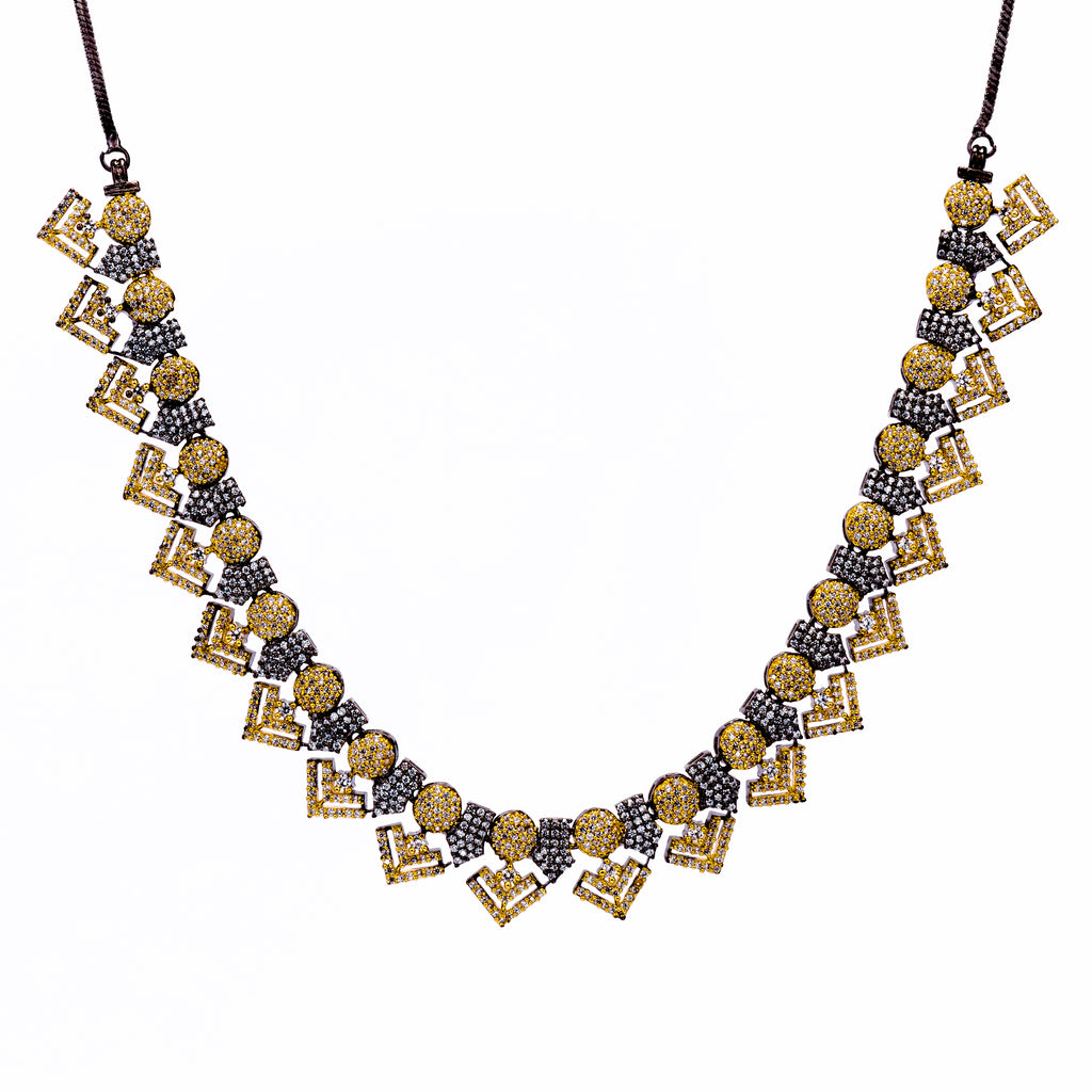 Glimmering Temple | Luxury CZ Crystal Necklace Set
