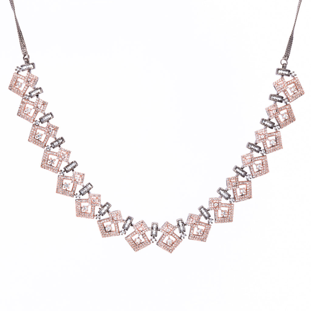 Triopus Blackgold | Premium CZ Crystal Necklace Set