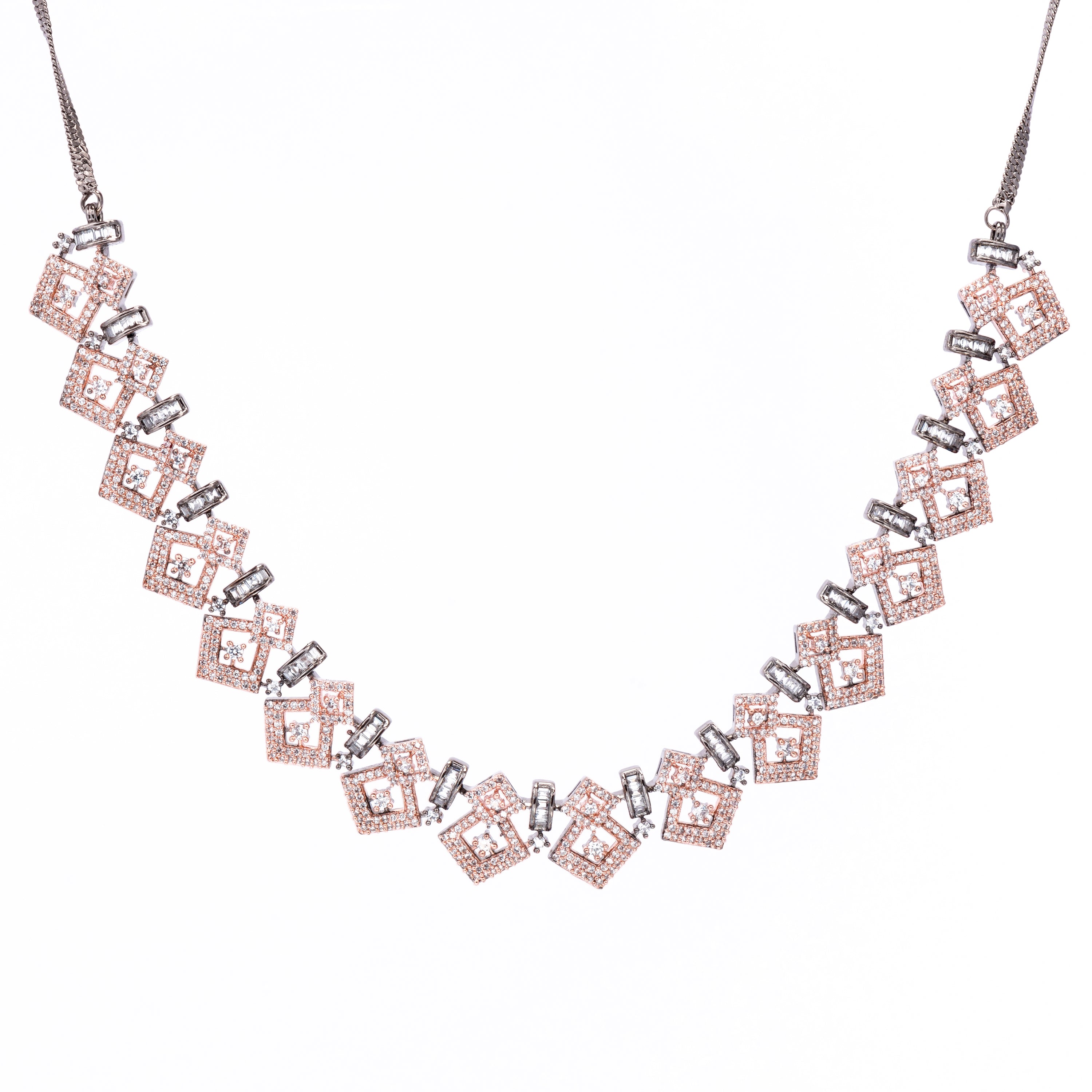 Triopus Blackgold | Premium CZ Crystal Necklace Set