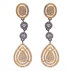 Mystique Black Gold Valor | Luxury CZ Crystal Necklace Set