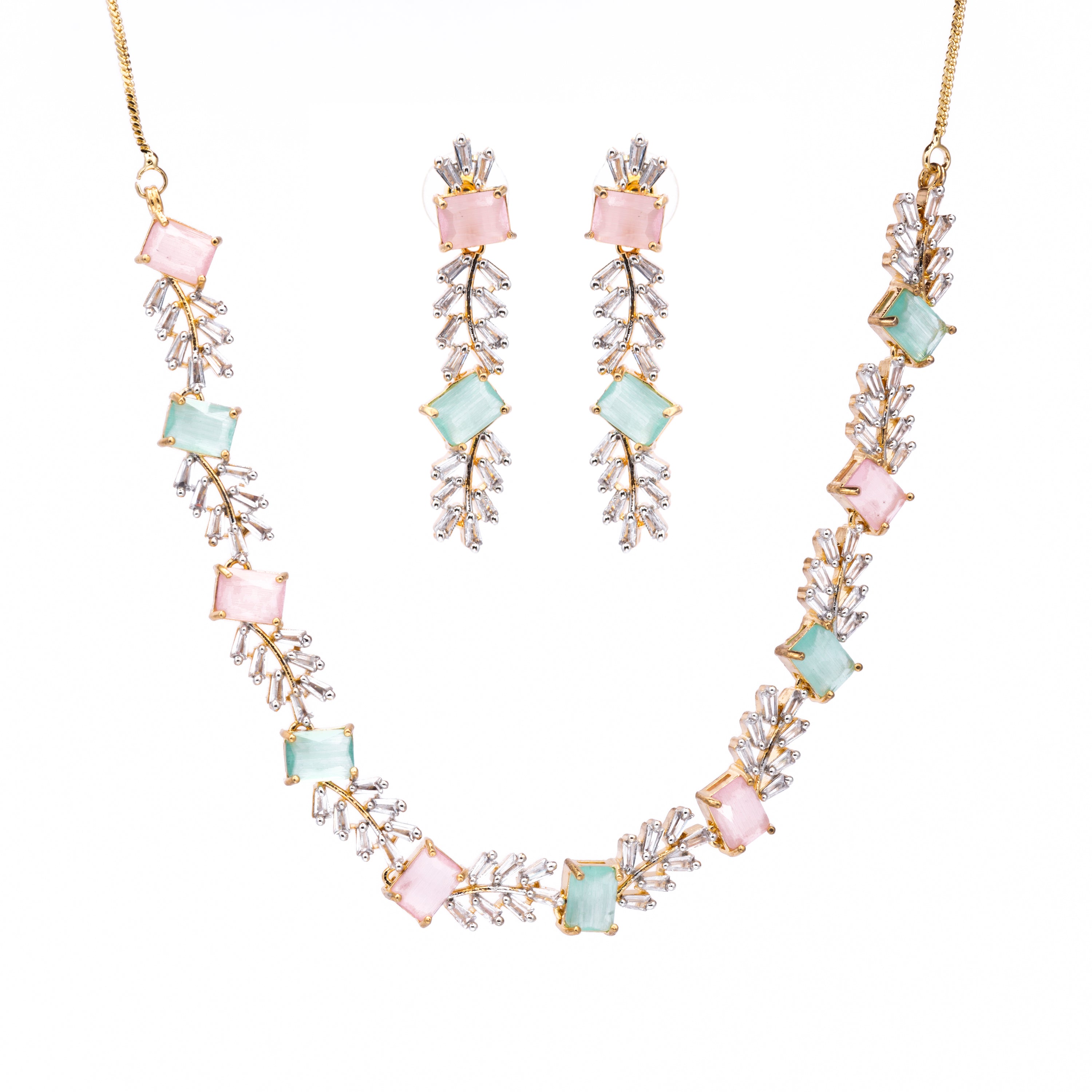 Venusian Rose | Premium CZ Crystal Necklace Set