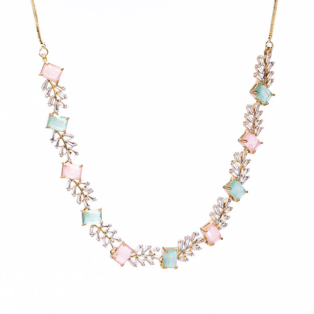 Venusian Rose | Premium CZ Crystal Necklace Set