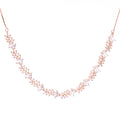 Venusian Rose | White | Premium CZ Crystal Necklace Set