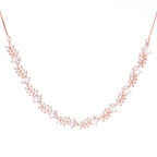 Venusian Rose | White | Premium CZ Crystal Necklace Set