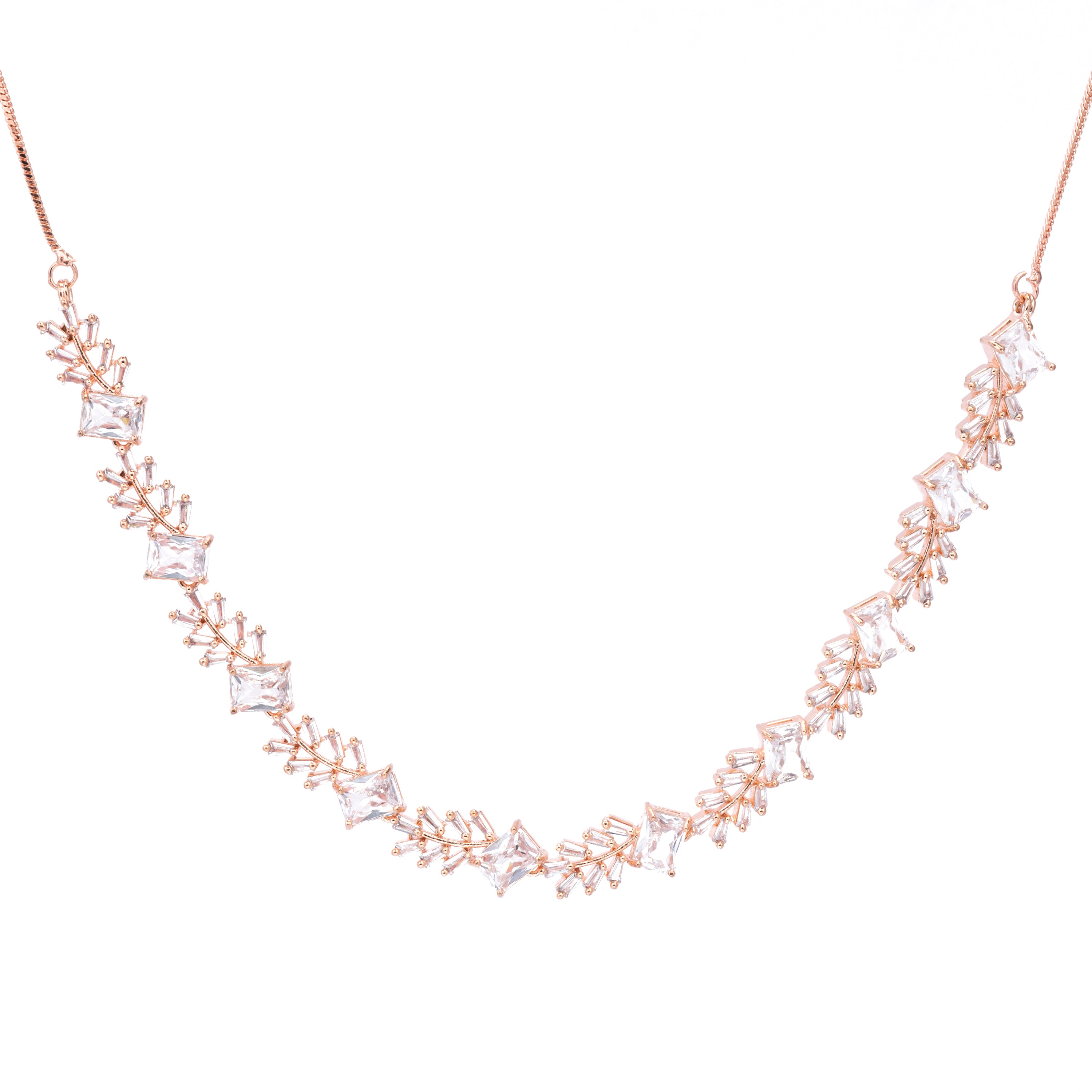 Venusian Rose | Premium CZ Crystal Necklace Set