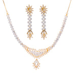 Lustrous Lily | Premium CZ Crystal Necklace Set