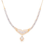 Lustrous Lily | Premium CZ Crystal Necklace Set