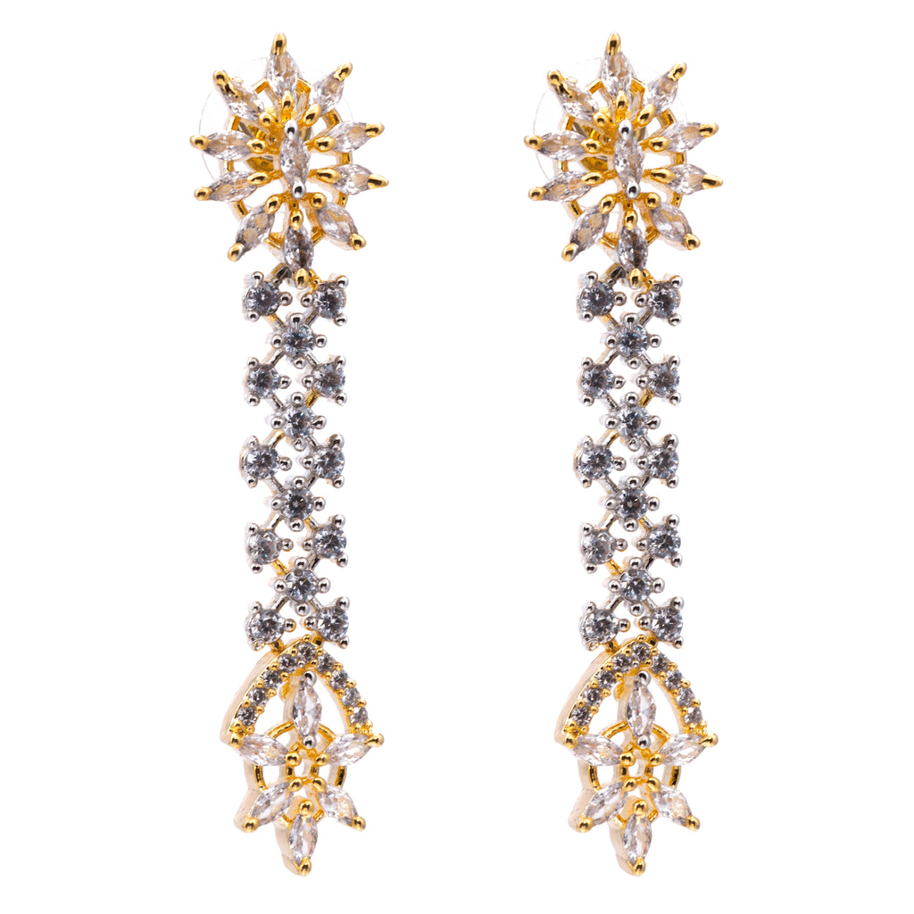 Lustrous Lily | Premium CZ Crystal Necklace Set