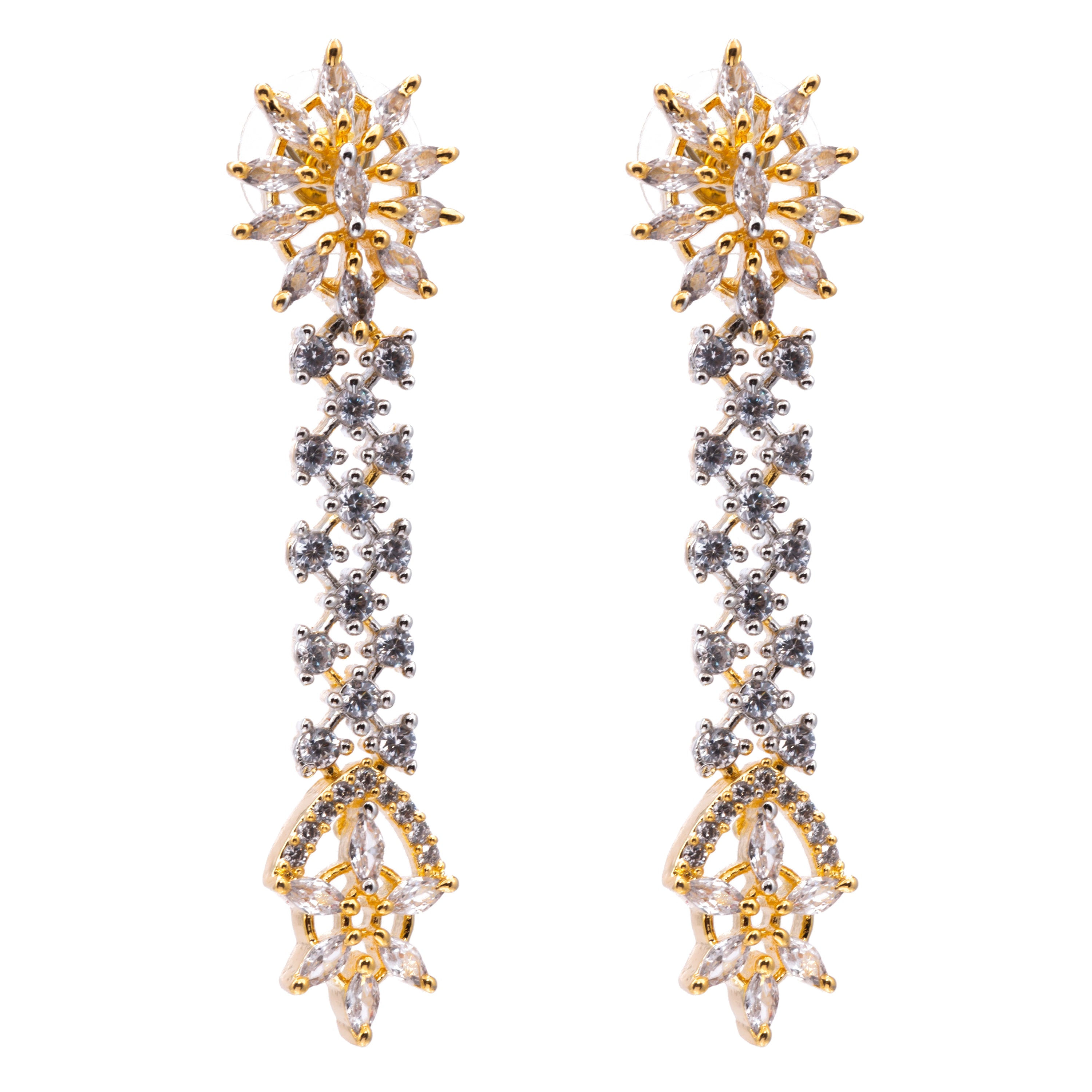 Lustrous Lily | Premium CZ Crystal Necklace Set