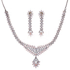 Lustrous Lily | Premium CZ Crystal Necklace Set