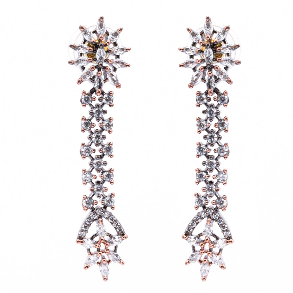 Lustrous Lily | Premium CZ Crystal Necklace Set