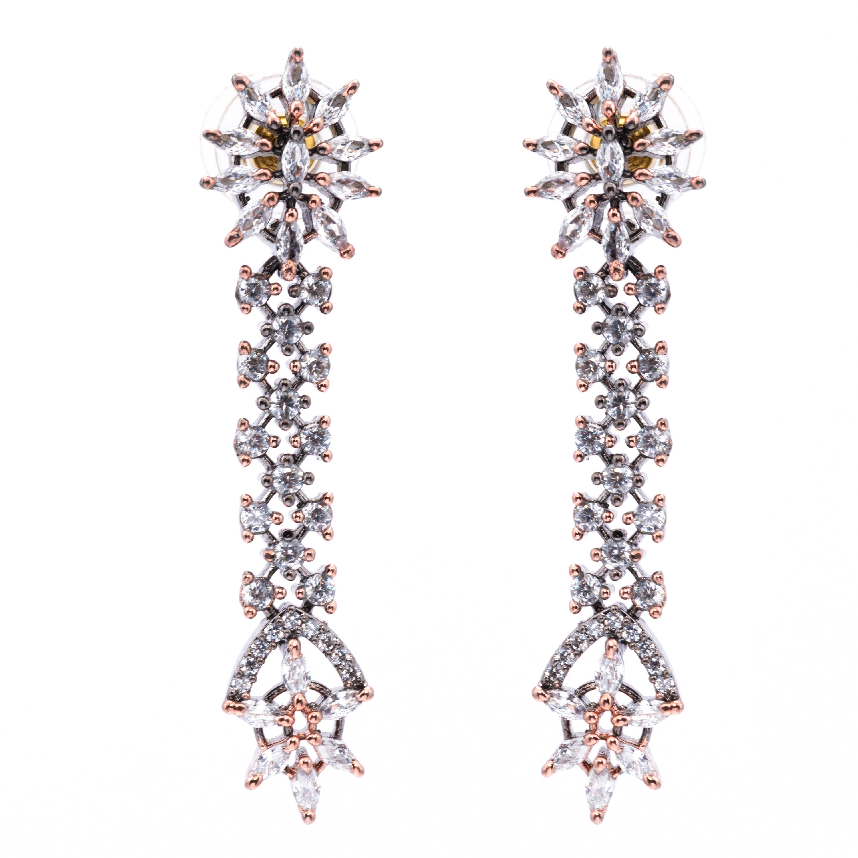 Lustrous Lily | Premium CZ Crystal Necklace Set