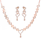 Rosy Mirage | Premium CZ Crystal Necklace Set