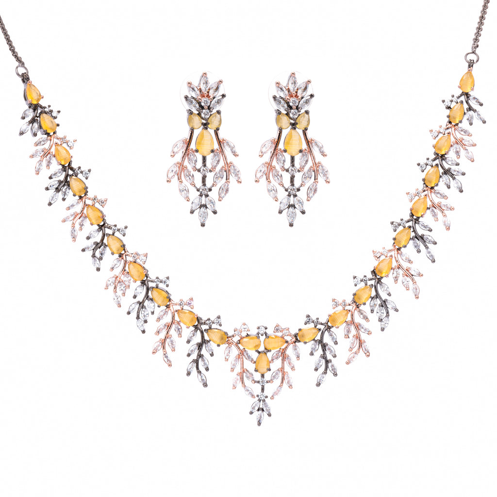 Solace Garland | Premium CZ Crystal Necklace Set