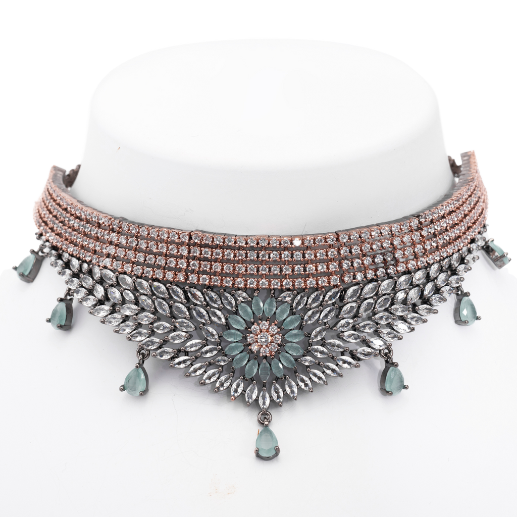 Ivory Whisperer | Luxury CZ Crystal Choker Set