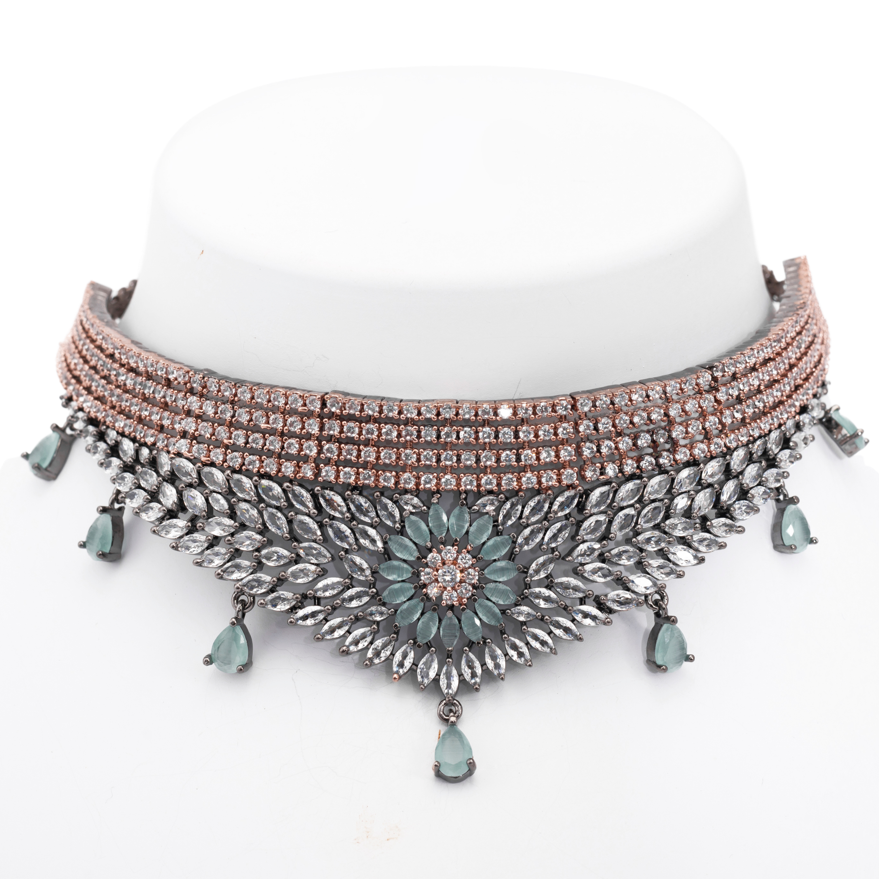 Ivory Whisperer | Luxury CZ Crystal Choker Set
