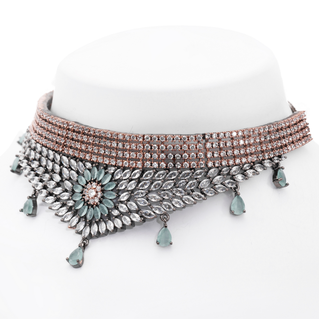 Ivory Whisperer | Luxury CZ Crystal Choker Set