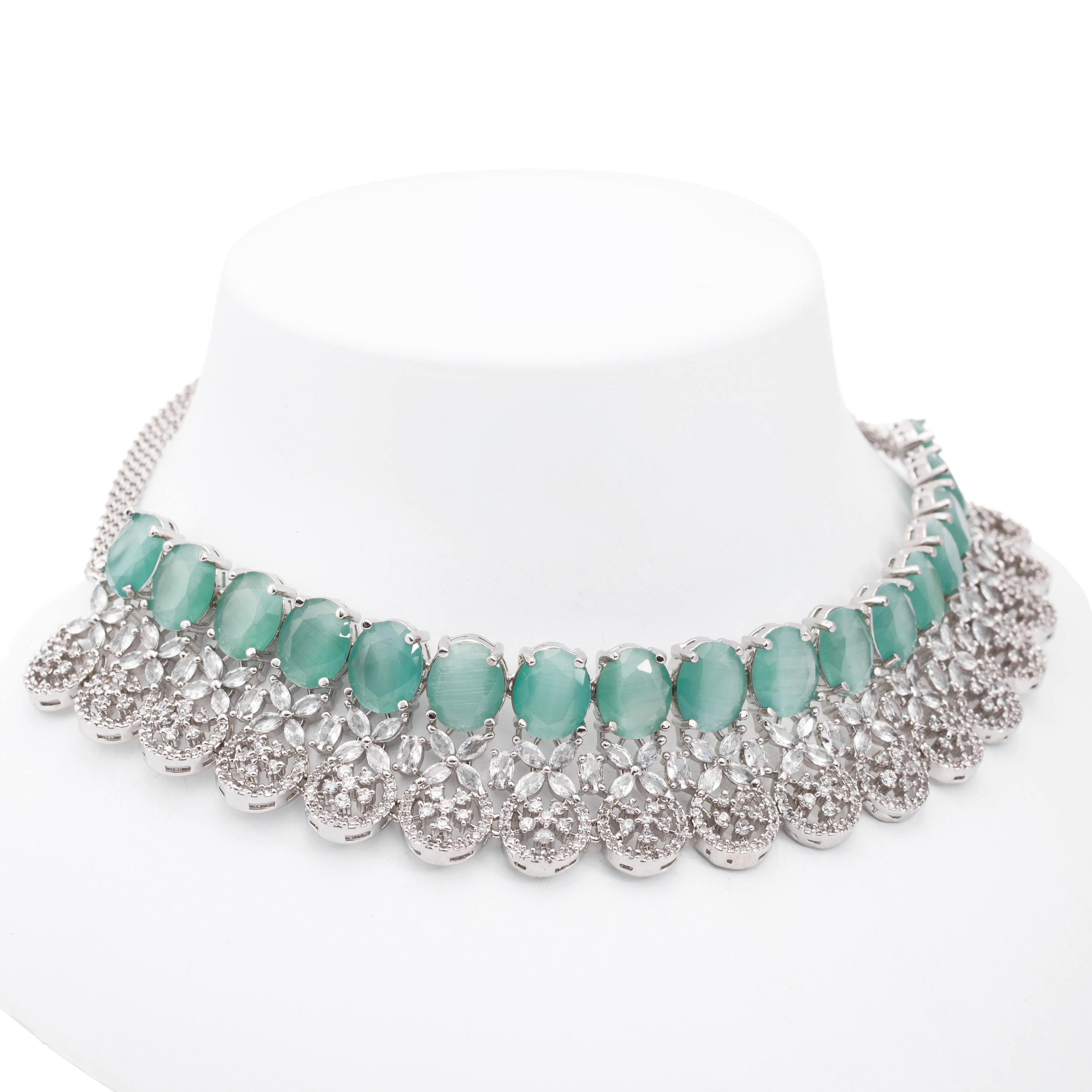 Jewel of The Mint | Luxury CZ Crystal Choker Set