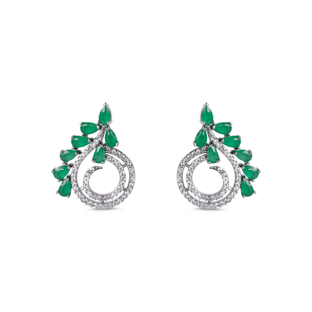 Kiosk | Emerald | Premium CZ Crystal Stud Earring