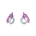 Kiosk | Rose Pink | Premium CZ Crystal Stud Earring