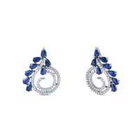 Kiosk | Sapphire | Premium CZ Crystal Stud Earring