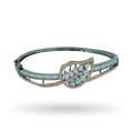 Leafy Crystal | White | Black & Rose Gold Plated | Luxury Crystal Bracelet