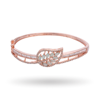 Leafy Crystal | Mint Green | Rose Gold Plated | Luxury Crystal Bracelet