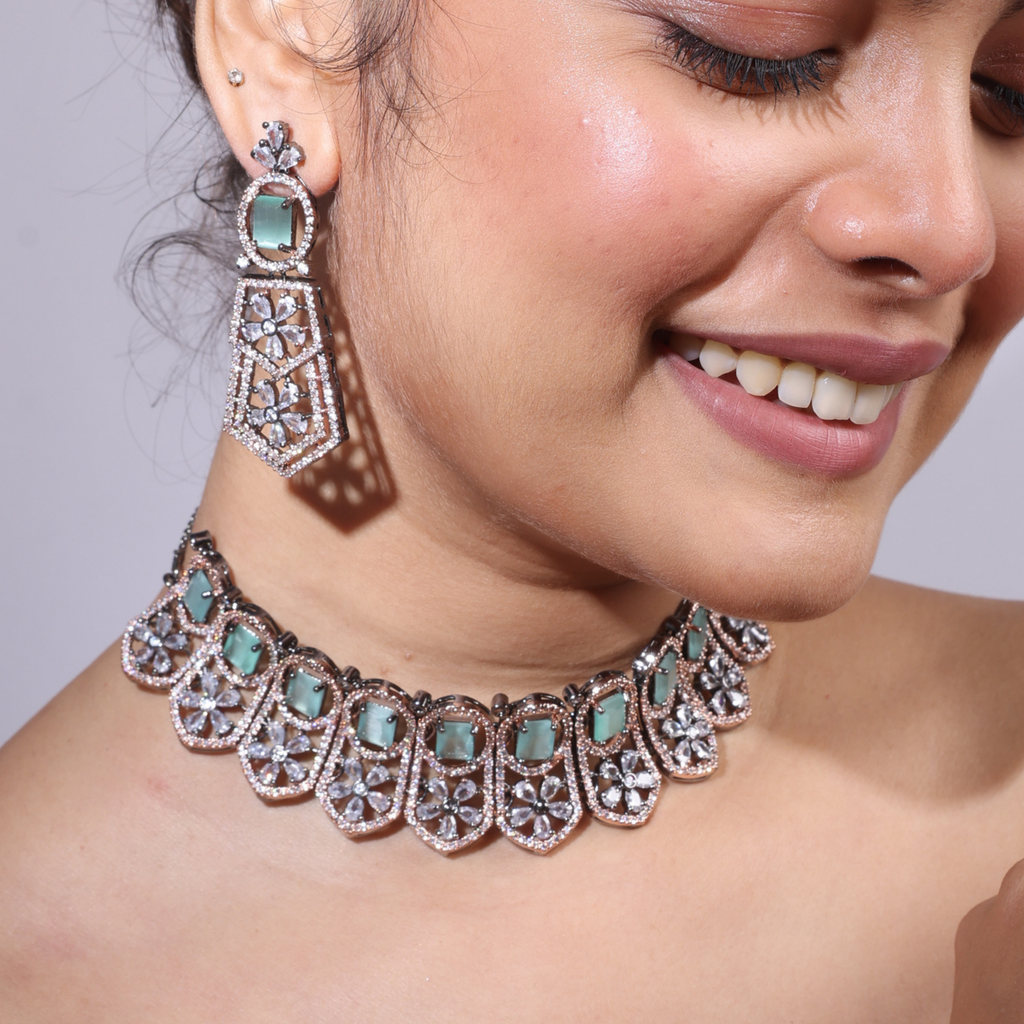 Lavish Luxe | Luxury CZ Crystal Choker Set